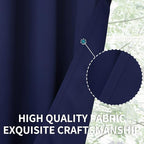 BGment Blackout Curtains for Living Room - Grommet Thermal Insulated Room Darkening Curtains for Bedroom, Set of 2 Panels (52 x 54 Inch, Navy Blue)