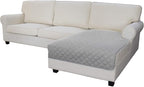 Easy-Going Sectional Couch Covers for Dogs L Shape Sofa Cover Reversible Sofa Slipcover Chaise Lounge Cover Furniture Protector Cover for Pets Dog Cat (42 x 68 inches, Light Gray/Light Gray)