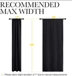NICETOWN Black Out Curtain Panels for Kitchen - Energy Smart Decoration Thermal Insulating Blackout Drapes/Draperies for Small Window (2 Panels, 34 inches Wide by 45 inches Long)