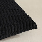 Fancy Homi 4 Packs Boho Black Decorative Throw Pillow Covers 14x24 Inch for Living Room Couch Bed Sofa, Rustic Modern Farmhouse Home Decor, Soft Plush Corduroy Cute Square Cushion Case 35x60 cm
