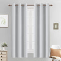 Yakamok Blackout Curtains 38x63 inch Greyish White Thermal Drapes-Bedroom