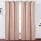 LEMOMO Blush Thermal Blackout Curtains/42 x 84 Inch/Set of 2 Panels Room Darkening Curtains for Bedroom