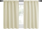 NICETOWN Kitchen Curtains, Short Blackout Curtains & Drapes, Small Window Draperies for Dining Room, Cupboard (Beige, 42 in x 36 in (W x L), Set of 2)