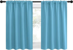 NICETOWN RV Blackout Curtains for Camper Windows, Teal Blue, 29" Wide by 40" Long, 2 PCs, Short Blackout Curtains & Drapes, Thermal Insulated Blackout Curtain Panels for Kids Room, Play Room