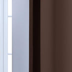 Yakamok Room Darkening Thickening Polyester Gradient Color Ombre Curtains with Grommet, Thermal Insulated Window Drapes for Living Room/Bedroom (Brown and Greyish White, 2 Panels, 52x72 Inch)