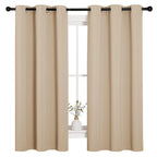 NICETOWN Grey Blackout Curtains for Bedroom 42" Wide x 63" Long 2 Panels