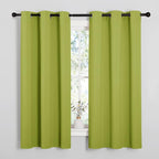 NICETOWN Fresh Green Blackout Curtains 40 inches Length for Kitchen, 2 Panels, 29" Wide, Thermal Insulated Decoration Drapes for Small Window