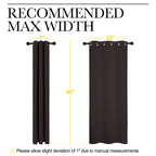 NICETOWN Blackout Curtain Panels for Bedroom Window, Triple Weave Microfiber Energy Saving Thermal Insulated Solid Grommet Blackout Draperies and Drapes (1 Pair, 29 inch by 45 inch, Toffee Brown)