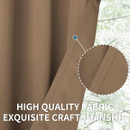 BGment Blackout Curtains for Living Room - Grommet Thermal Insulated Room Darkening Curtains for Bedroom, 2 Panels of 42 x 63 Inch, Taupe