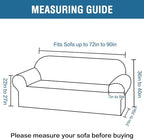 H.VERSAILTEX Stretch Velvet Sofa Covers for 3 Cushion Couch Covers Sofa Slipcovers Furniture Protector Soft with Non Slip Elastic Bottom, Crafted from Comfy Rich Velour (Sofa 72'-90', Stone Blue)
