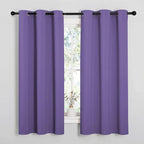 NICETOWN Bedroom Curtain Panels Blackout Draperies, Thermal Insulated Solid Grommet Blackout Curtains/Drapes (Lilac Purple, 1 Pair, 29 by 40-inch)