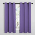 NICETOWN Lilac Purple Room Darkening Curtains for Kitchen, Window Treatment Thermal Insulated Solid Grommet Room Darkening Curtains/Drapes for Bedroom (Set of 2, 42 inches Wide by 68 inches Long)