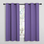 NICETOWN Lilac Purple Room Darkening Curtains for Kitchen, Window Treatment Thermal Insulated Solid Grommet Room Darkening Curtains/Drapes for Bedroom (Set of 2, 42 inches Wide by 68 inches Long)