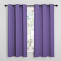 NICETOWN Bedroom Curtain Panels Blackout Draperies, Thermal Insulated Solid Grommet Blackout Curtains/Drapes (1 Pair, 34 by 63 inches, Lilac Purple)