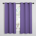 NICETOWN Room Darkening Curtains for Kitchen, Lilac Purple, Set of 2, 42 inches Wide by 50 inches Long, Window Treatment Thermal Insulated Solid Grommet Room Darkening Curtains/Drapes for Bedroom