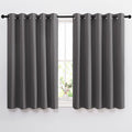 NICETOWN Bedroom Blackout Curtains Panels - Window Treatment Thermal Insulated Solid Grommet Blackout for Living Room (Set of 2, 66 by 54 Inch, Grey)