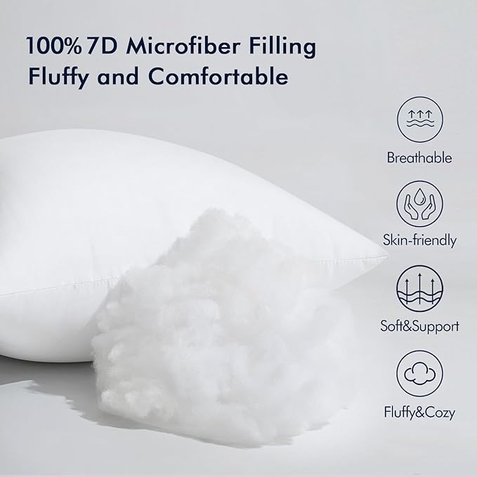 MIULEE Throw Pillow Insert Premium Pillow Stuffer Sham Rectangle Form for Decorative Cushion Bed Couch Sofa 14x26 Inch
