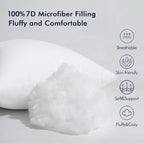 MIULEE Throw Pillow Insert Premium Pillow Stuffer Sham Square for Decorative Cushion Bed Couch Sofa 22x22 Inch