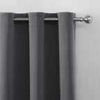 LEMOMO Blackout Curtains 52 x 90 Inch Long Frost Grey Curtains Set of 2 Panels Room Darkening Curtains for Bedroom and Living Room