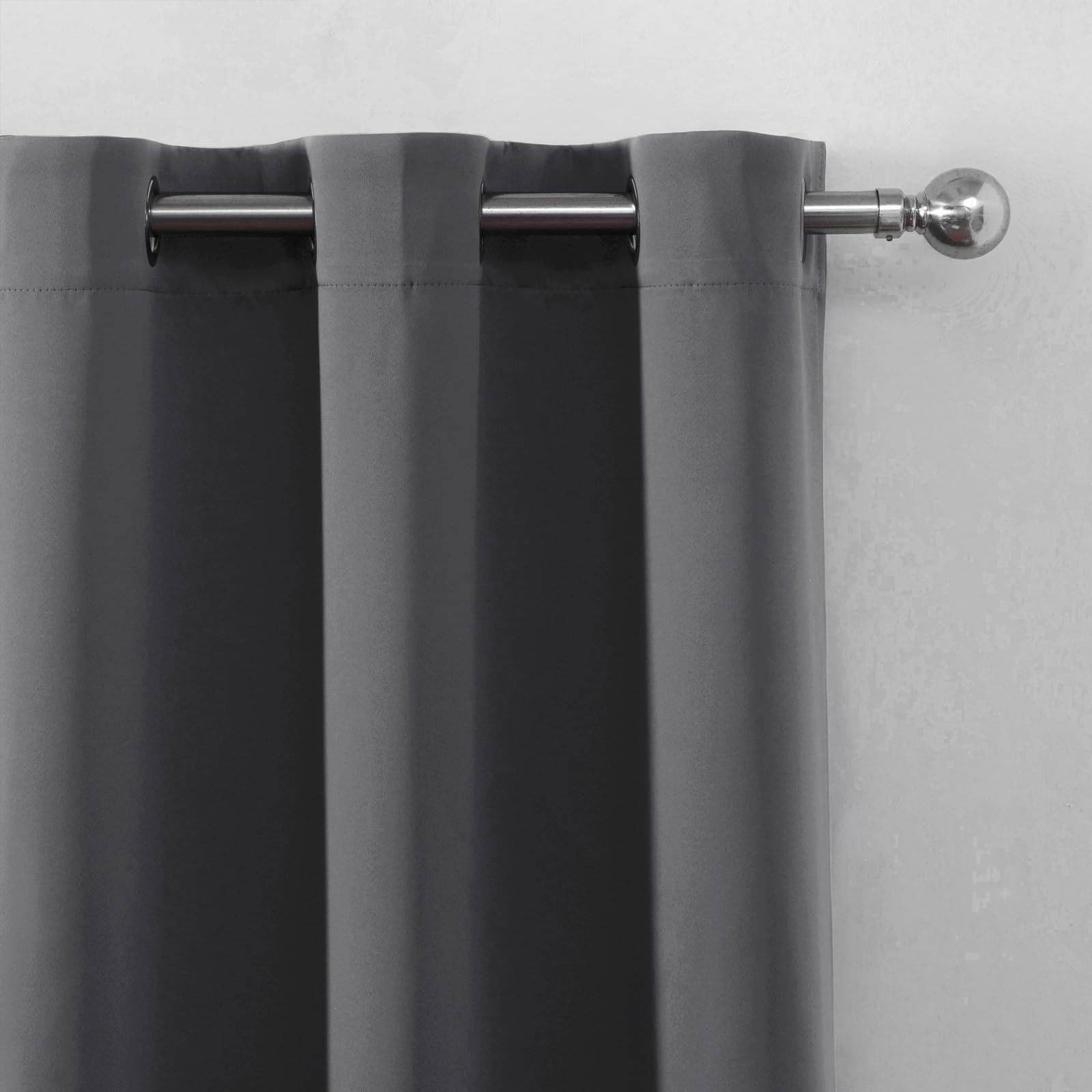 LEMOMO Blackout Curtains 66 x 72 Inch Long Frost Grey Curtains Set of 2 Panels Room Darkening Curtains for Bedroom and Living Room