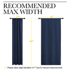 NICETOWN Thermal Curtains Blackout Draperies - Window Treatment Energy Saving Solid Blackout Rod Pocket Curtains/Drapes for Living Room (Navy, 1 Pair, 42 by 84-Inch)