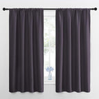 NICETOWN Bedroom Curtains Blackout Draperies, Greyish Purple, 1 Pair, 34-inch W x 63-inch L, Home Decorations Thermal Insulated Solid Pole Top Blackout Drapes for Living Room