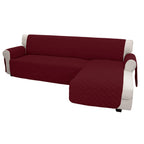 Easy-Going Sofa Slipcover L Shape Sofa Cover Sectional Couch Cover Furniture Protector Mat for Pets Dog Cat (Small, Christmas Red/Christmas Red)