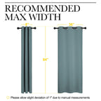 NICETOWN Modern Blackout Curtains Noise Reducing, Thermal Insulated and Privacy Room Darkening Drape Panels for Boy's Guest Room Door Window (Greyish Blue, 2 Panels, W42 x L84 -Inch)