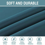 H.VERSAILTEX Blackout Curtain for Living Room Thermal Insulated Window Treatment Curtain Extra Long 63 inch Length Energy Saving Solid Grommet Top Blackout Drape, One Panel, Dark Teal, 52" W x 63" L