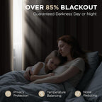Joydeco Blackout Curtains 63 Inch Length 2 Panels Set, Thermal Insulated Long Curtains& Drapes 2 Burg, Room Darkening Grommet Drapes for Living Room Bedroom Window (W52 x L63 Inch, Khaki)