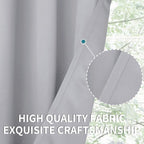 BGment Short Curtains for Small Window 45 Inch Long - Light Grey 2 Panels