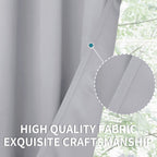 BGment Room Darkening Curtains for Bedroom - Grommet Thermal Insulated Window Treatments Light Blocking Curtains for Living Room, Set of 2 Panels, Each 46 x 54 Inch, Light Grey