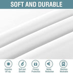 H.VERSAILTEX White Curtains for Living Room Pure White Curtain 96 inches Long Thermal Insulated Window Treatment Panel/Drape for Bedroom, White, One Panel, Grommet Top, 52" W x 120" L