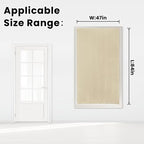 Self Adhesive Portable Blackout Curtains for Bedroom Easy to Install Window Thermal Lnsulated Kitchen Room Darkening Small Window Curtains, 47" W X 84" L, Beige, 1 Panel