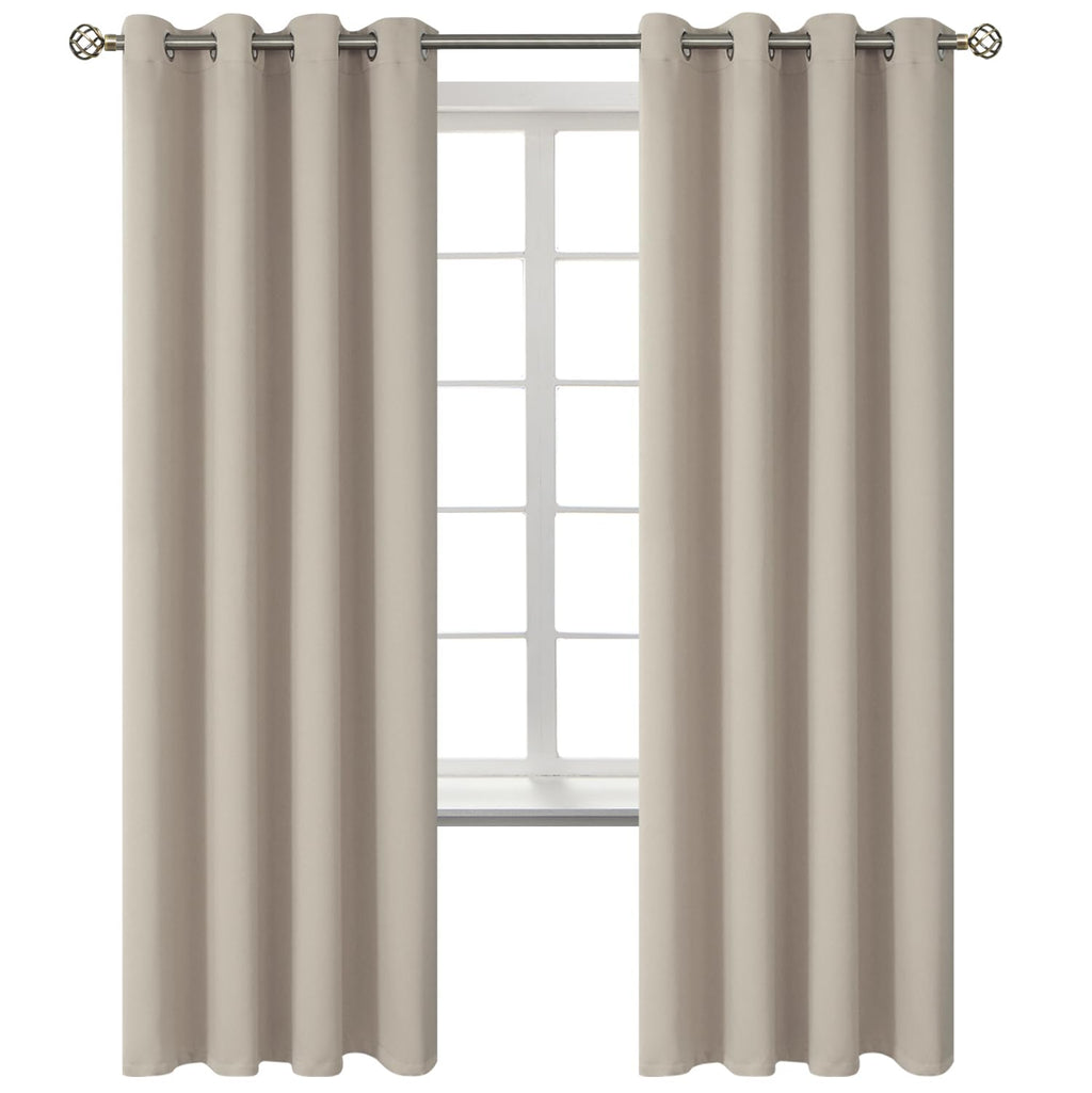 BGment Room Darkening Curtains 72 Inches Long - Grommet Thermal Insulated Drapes Window Treatment Curtains for Bedroom, 2 Panels, 52 x 72 Inch, Camel