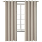 BGment Room Darkening Curtains 72 Inches Long - Grommet Thermal Insulated Drapes Window Treatment Curtains for Bedroom, 2 Panels, 52 x 72 Inch, Camel