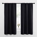 NICETOWN Black Out Curtain Panels for Kitchen - Energy Smart Decoration Thermal Insulating Blackout Drapes/Draperies for Small Window (2 Panels, 34 inches Wide by 63 inches Long)