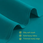 NICETOWN Thermal Insulated Peacock Teal Curtains for Living Room, Window Treatment Solid Grommet Room Darkening Drape Panels for Bedroom (Set of 2, 70 by 95 inches Long)