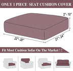 Couch Cushion Cover Seat Cushion Cover Stretch Armchair Cover Separate Sectional Sofa Slipcovers Furniture Protector(1 Piece for Seat or Sofa Backrest, Burgundy)