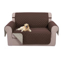 U-NICE HOME Loveseat Sofa Cover for 2 Cushion Couch, Coffee/Beige
