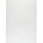 phonzenuo Cream Faux Rabbit 5x7 Fur Rug Faux Sheepskin Rug for Bedroom