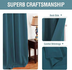 H.VERSAILTEX Blackout Curtain for Living Room Thermal Insulated Window Treatment Curtain 54 inch Length Energy Saving Solid Grommet Top Blackout Drape, One Panel, Dark Teal, 52" W x 54" L