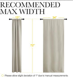 NICETOWN Blackout Curtains for Living Curtains, Room Darkening Window Curtain Panels, Easy-Care Solid Thermal Insulated Draperies/Drapes for Daughter Room (Natural, 2 Panels, 34 by 72)