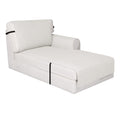 Easy-Going Reversible Chaise Lounge Couch Cover Water Resistant Sofa Cover Sectional L Shaped Sofa Slipcover with Adjustable Straps Furniture Protector for Dogs (115X34 in, Ivory/Ivory)