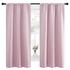 NICETOWN Bedroom Curtains, Room Darkening Draperies Window Curtain Panels, Thermal Insulated Room Darkening Curtains (Lavender Pink, 2 Panels, W34 x L63)