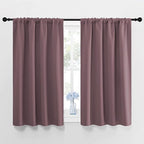 NICETOWN Blackout Curtains for Bedroom, Home Decorations Thermal Insulated Solid Rod Pocket Blackout Drapes for Cafe (Dry Rose, One Pair, 42 x 45-inch)