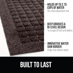 GORILLA GRIP® Ultra Absorbent Front Door Mat Outside Entrance 72x24, Traps Dirt and Moisture, HydroABSORB Indoor Outdoor Doormat Holds Up to 2.75 Cups Water, Stain & Fade Resistant Welcome Mat Coffee