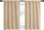 NICETOWN Blackout Room Darkening Curtains - Home Decoration Light & Noise Reducing Thermal Insulated Window Draperies with Rod Pocket Top (Biscotti Beige, Set of 2, 42 inches Wide x 36 inches Long)