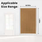 Self Adhesive Curtains, Stick Curtain Blackout Shades Window Cover Curtains for Living Room No Drilling, 59" W X 96" L, Brown, 1 Panel