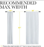 NICETOWN Greyish White Window Curtain Panels - Thermal Insulated Rod Pocket Room Darkening Curtain Sets for Bedroom (2 Panels, 34 by 63)